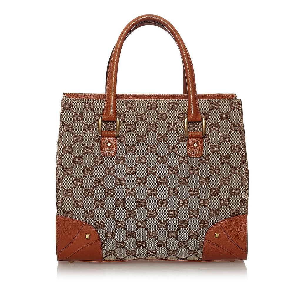 Gucci Gucci Canvas Nailhead Handbag (SHG-33017)