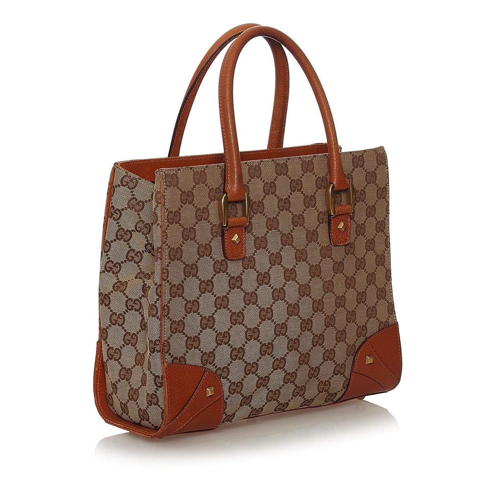 Gucci Gucci Canvas Nailhead Handbag (SHG-33017)