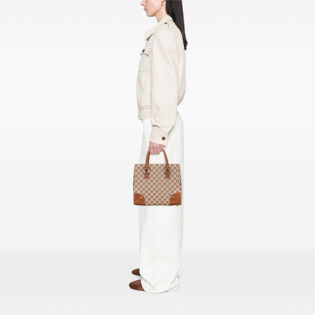 Gucci GG Canvas Nailhead Handbag