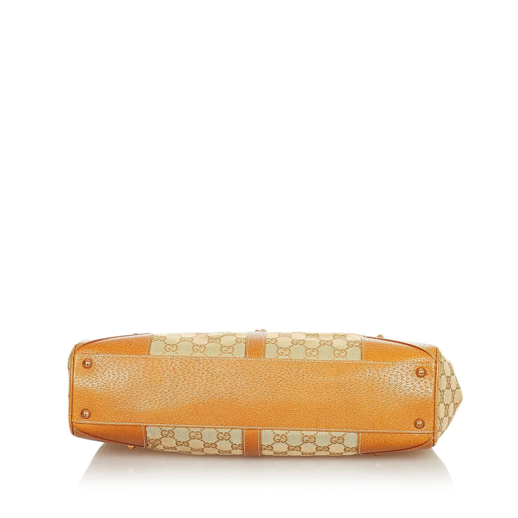 Gucci Gucci Canvas Nailhead Jackie Shoulder Bag (SHG-24984)