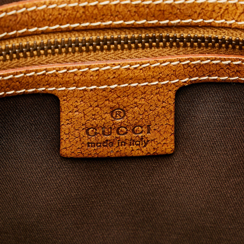 Gucci Gucci Canvas Nailhead Jackie Shoulder Bag (SHG-24984)