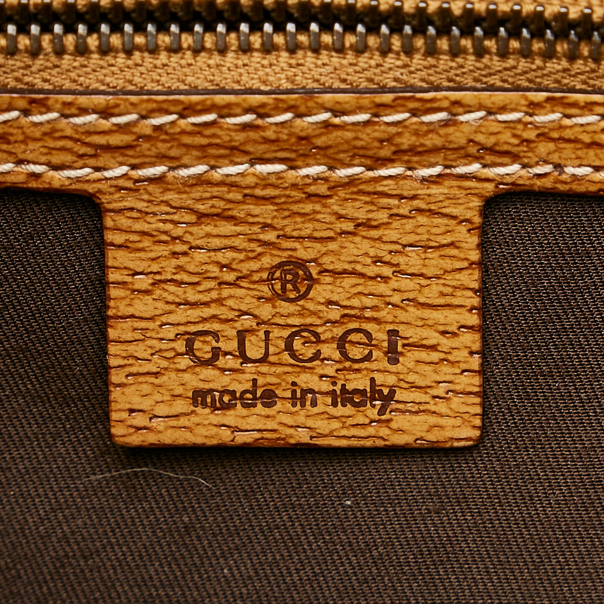 Gucci Gucci Canvas Nailhead Jackie Shoulder Bag (SHG-25771)
