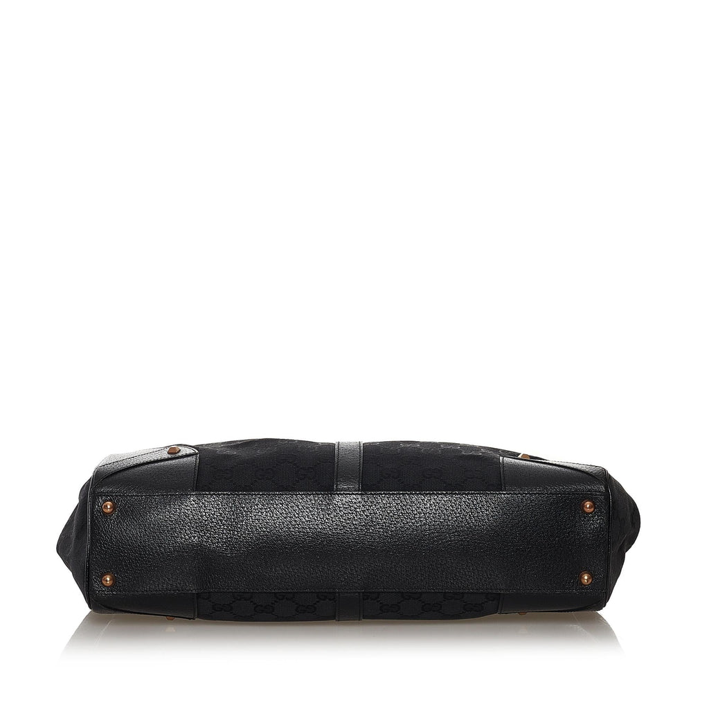 Gucci Gucci Canvas Nailhead Jackie Shoulder Bag (SHG-32968)