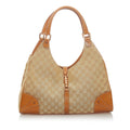 Gucci Gucci Canvas Nailhead Jackie Shoulder Bag (SHG-33236)