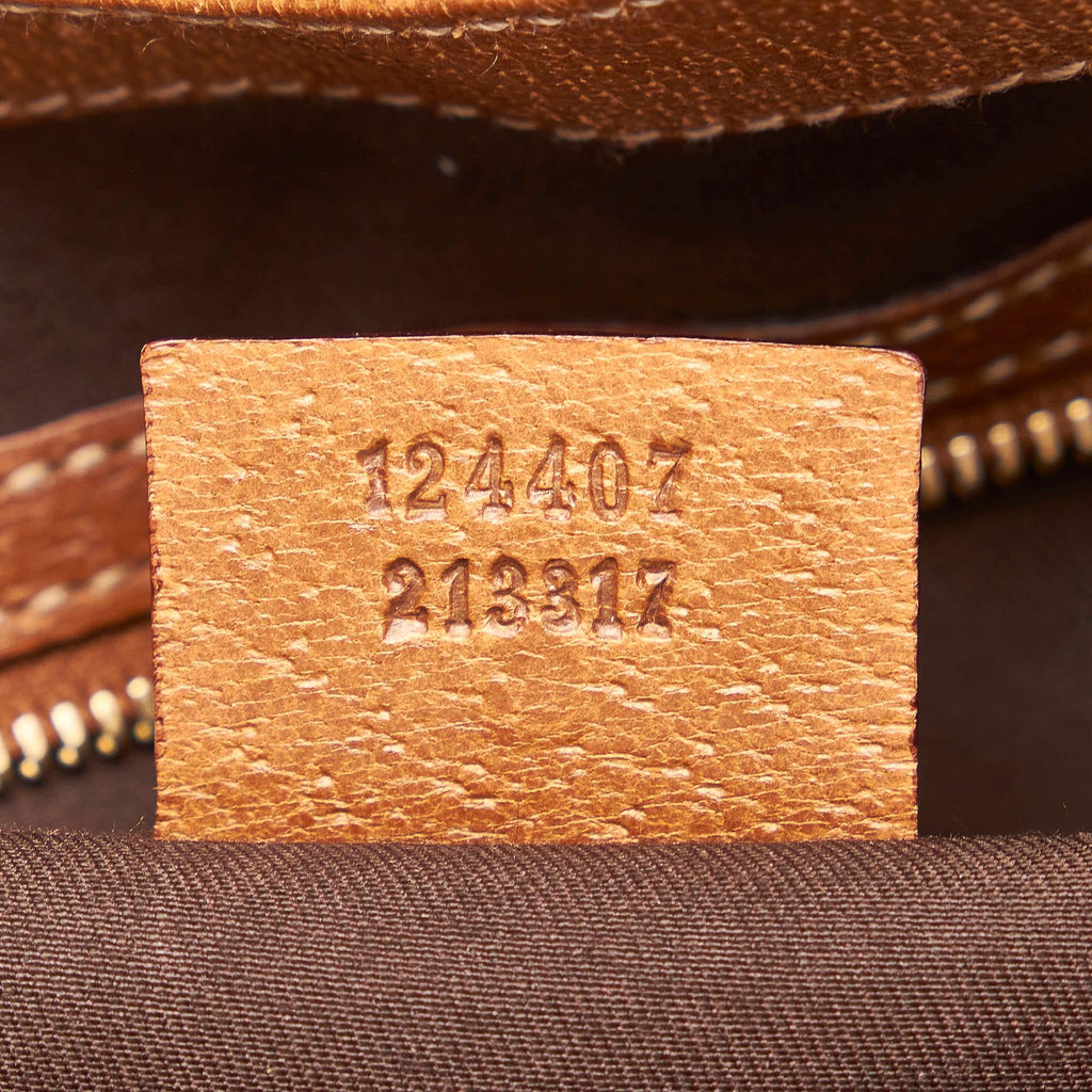 Gucci Gucci Canvas Nailhead Jackie Shoulder Bag (SHG-33693)