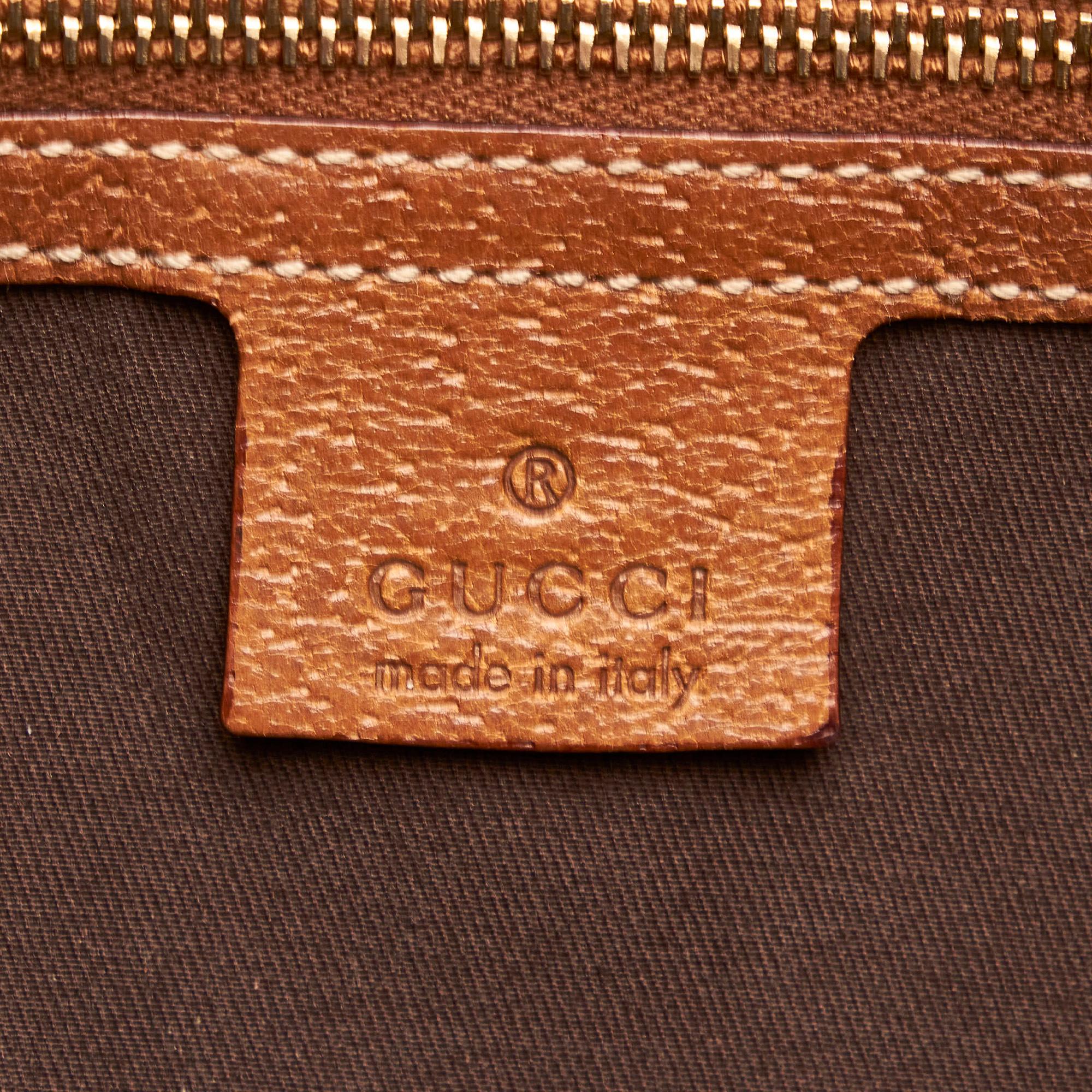 Gucci Gucci Canvas Nailhead Jackie Shoulder Bag (SHG-33693)