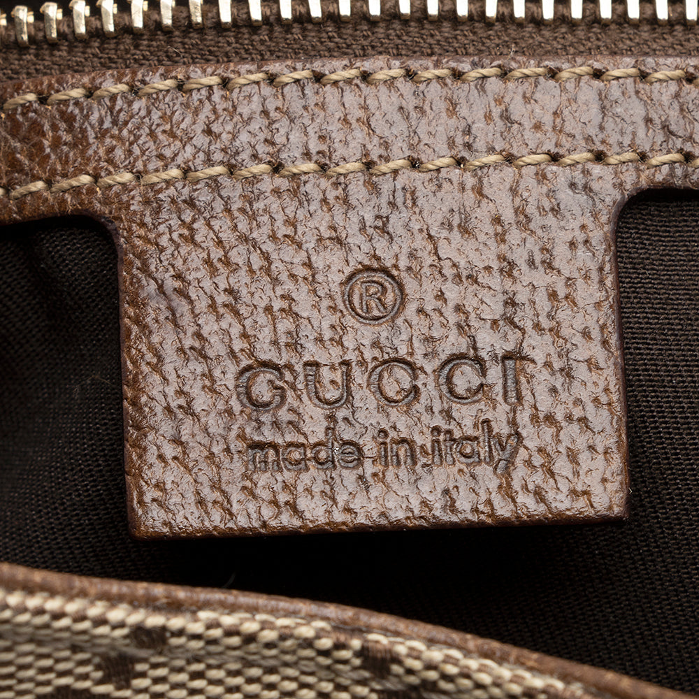 Gucci Gucci Canvas Nailhead Medium Bardot Shoulder Bag (SHF-21614)