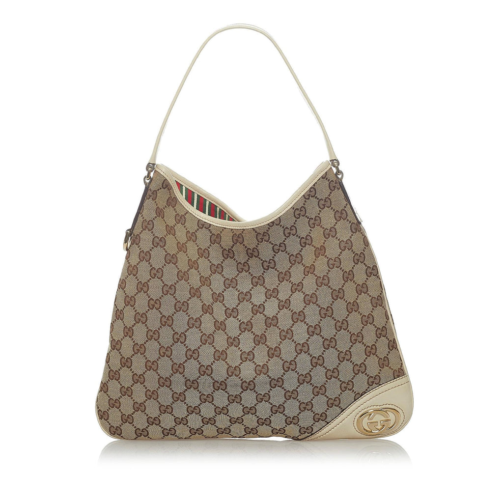 Gucci Gucci Canvas New Britt Shoulder Bag (SHG-33653)