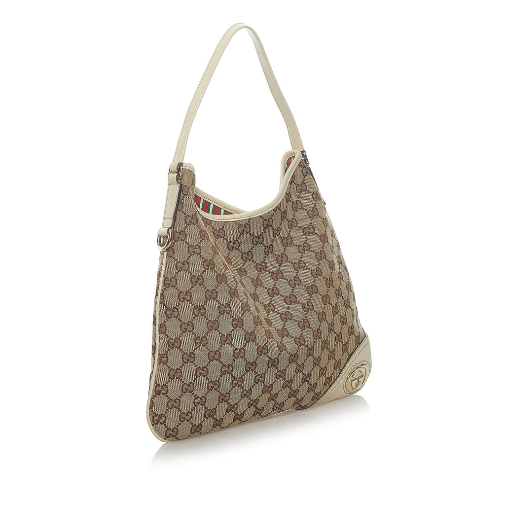 Gucci Gucci Canvas New Britt Shoulder Bag (SHG-33653)