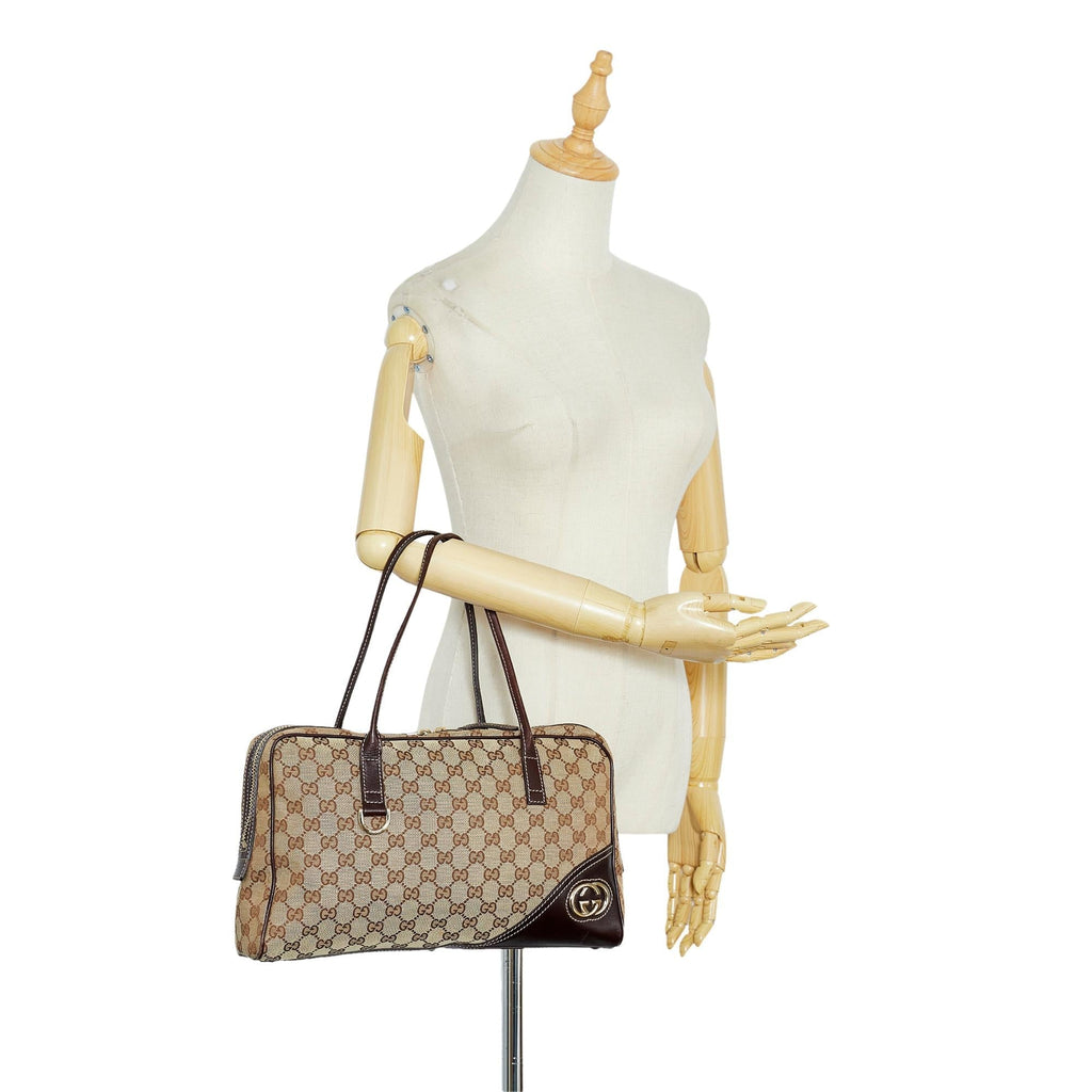Gucci GG Canvas New Britt Shoulder Bag (SHG-zjo0YD)