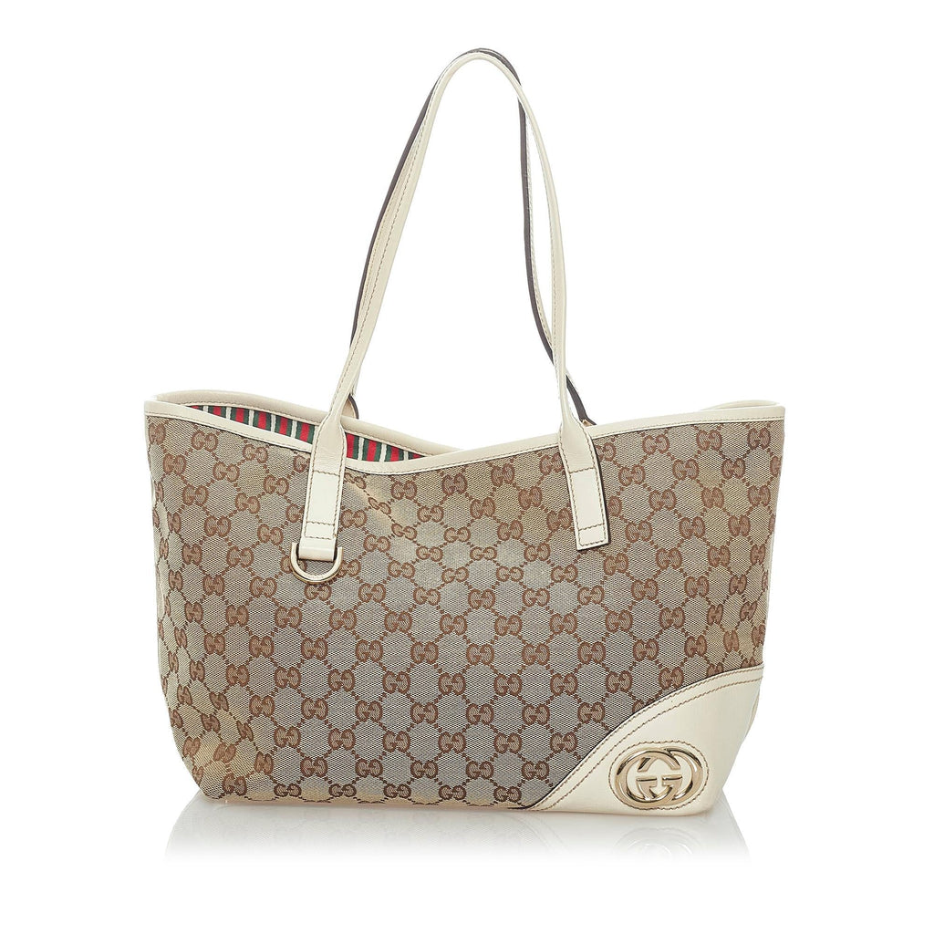 Gucci GG Canvas New Britt Tote Bag (SHG-33501)