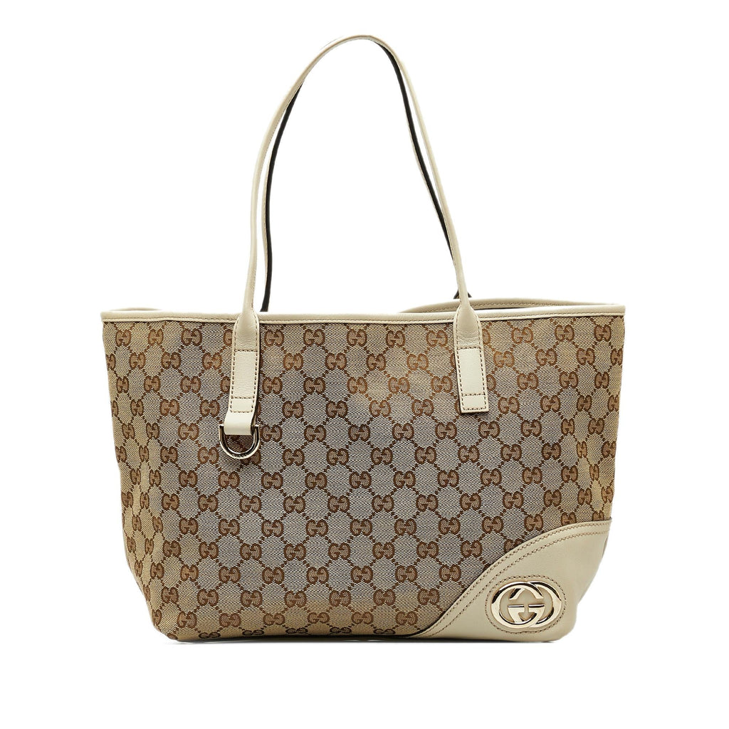 Gucci GG Canvas New Britt Tote (SHG-C4oQ72)