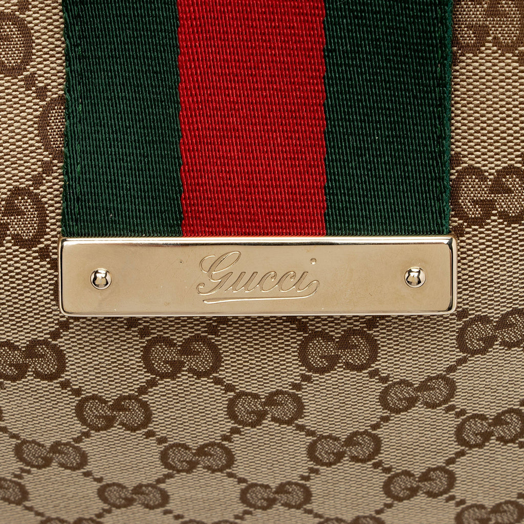 Gucci GG Canvas New Ladies Web Large Hobo (SHF-AhPj8g)