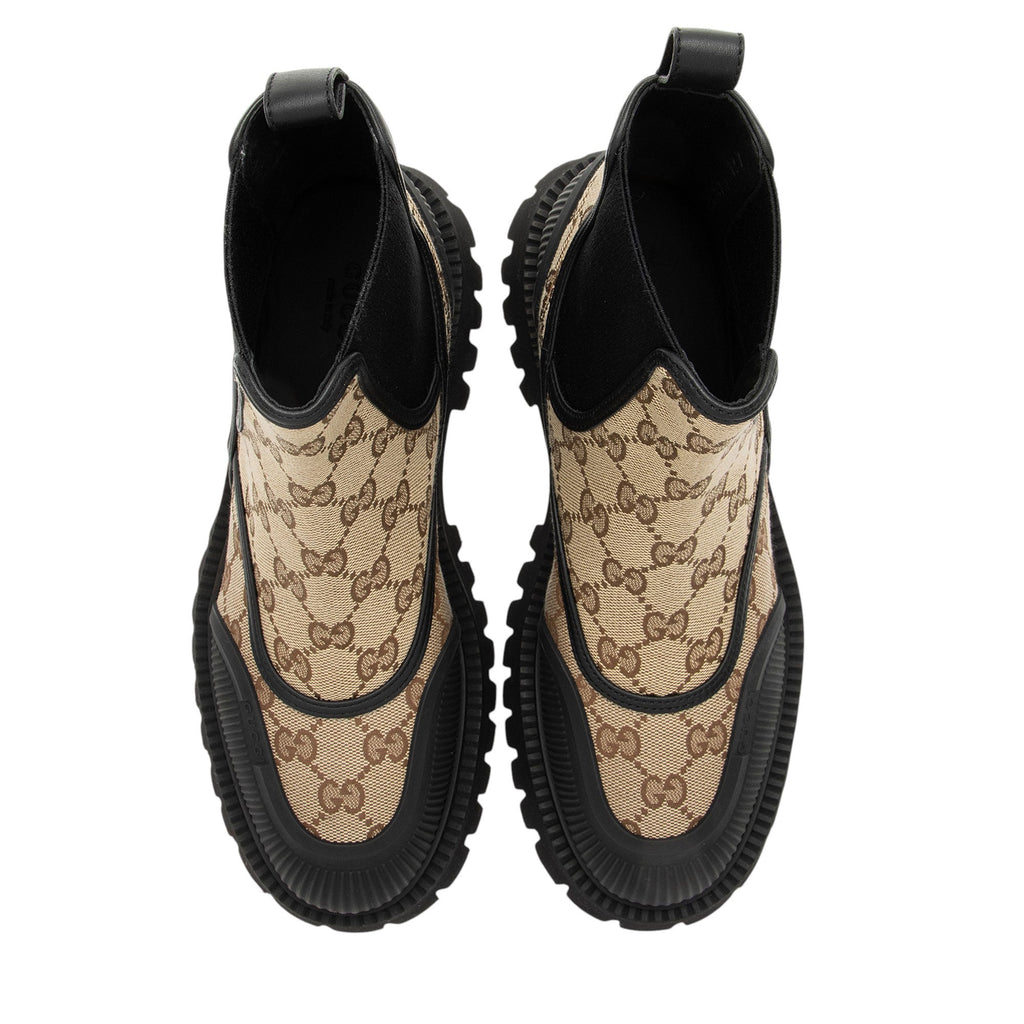 Gucci GG Canvas Novo Combat Boots - Size 7.5 / 37.5