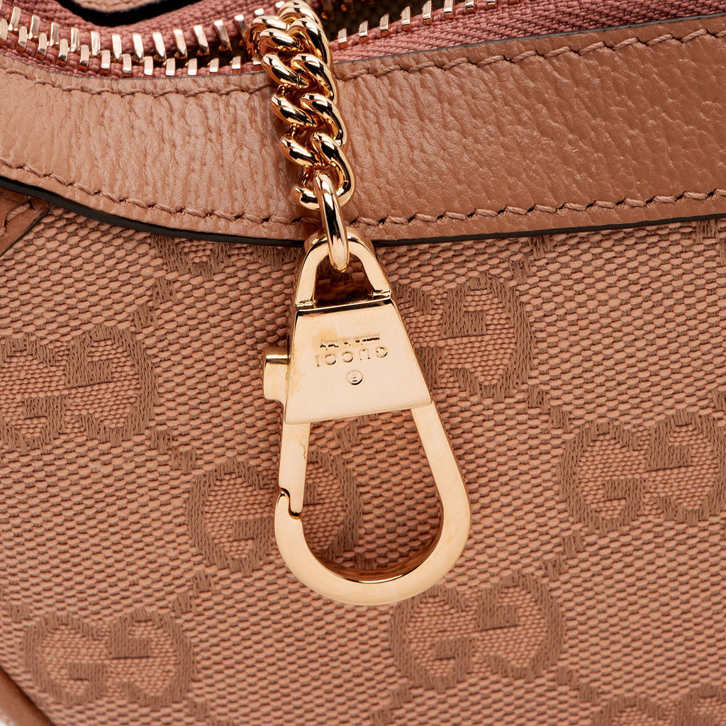 Gucci GG Canvas Ophidia Half Moon Mini Hobo (SHF-1rDKVw)