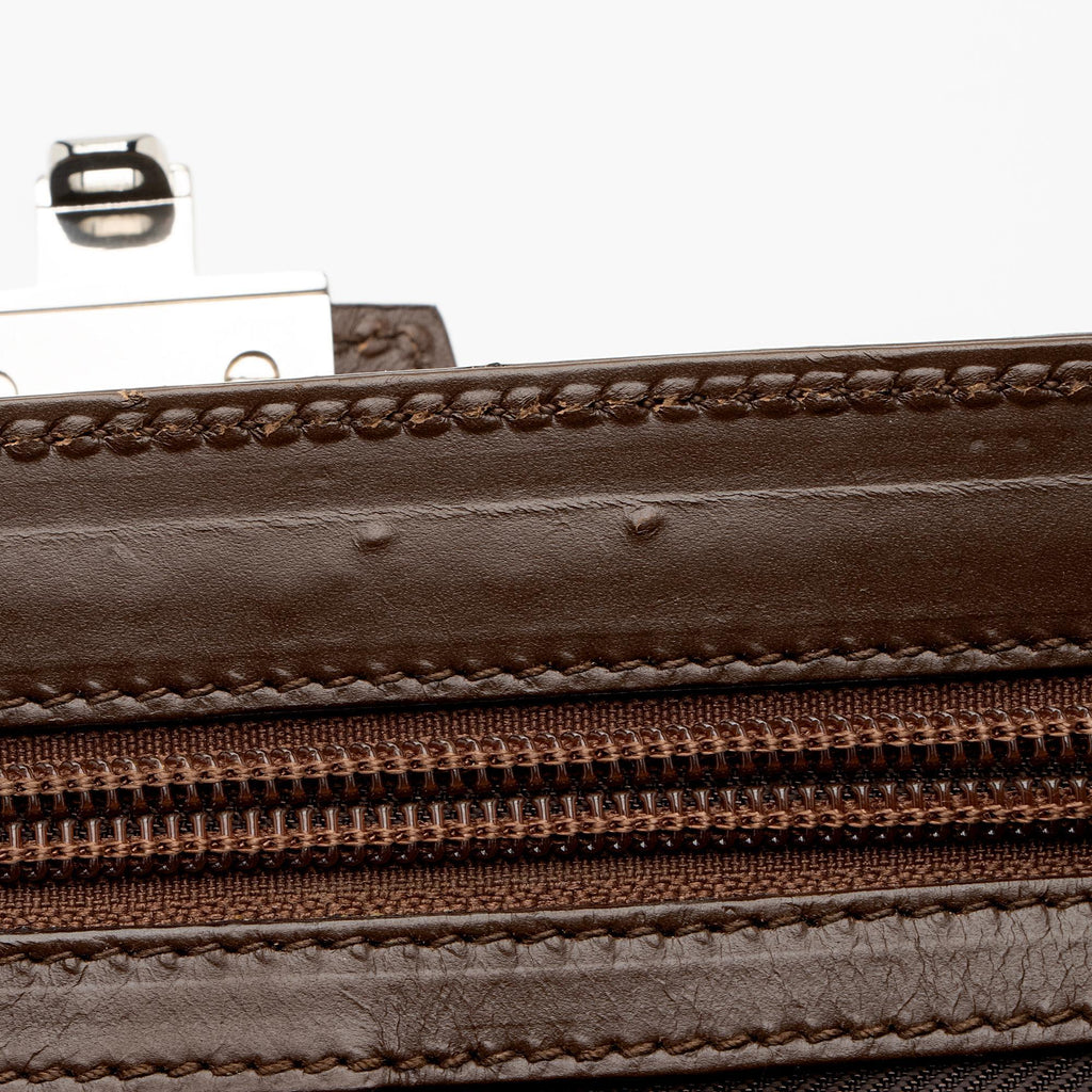 Gucci GG Canvas Padlock Top Handle Train Case (SHF-3uBuOE)