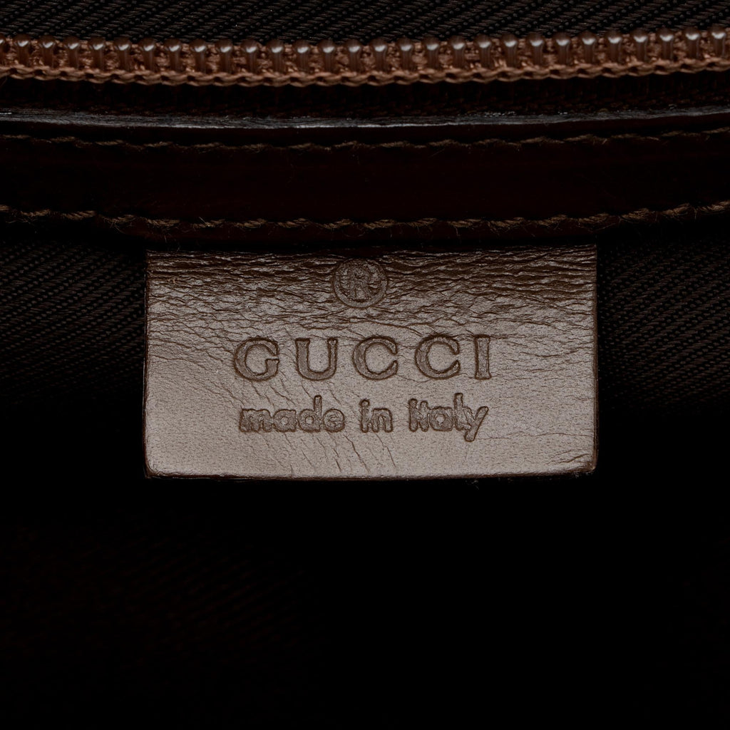Gucci GG Canvas Padlock Top Handle Train Case (SHF-3uBuOE)
