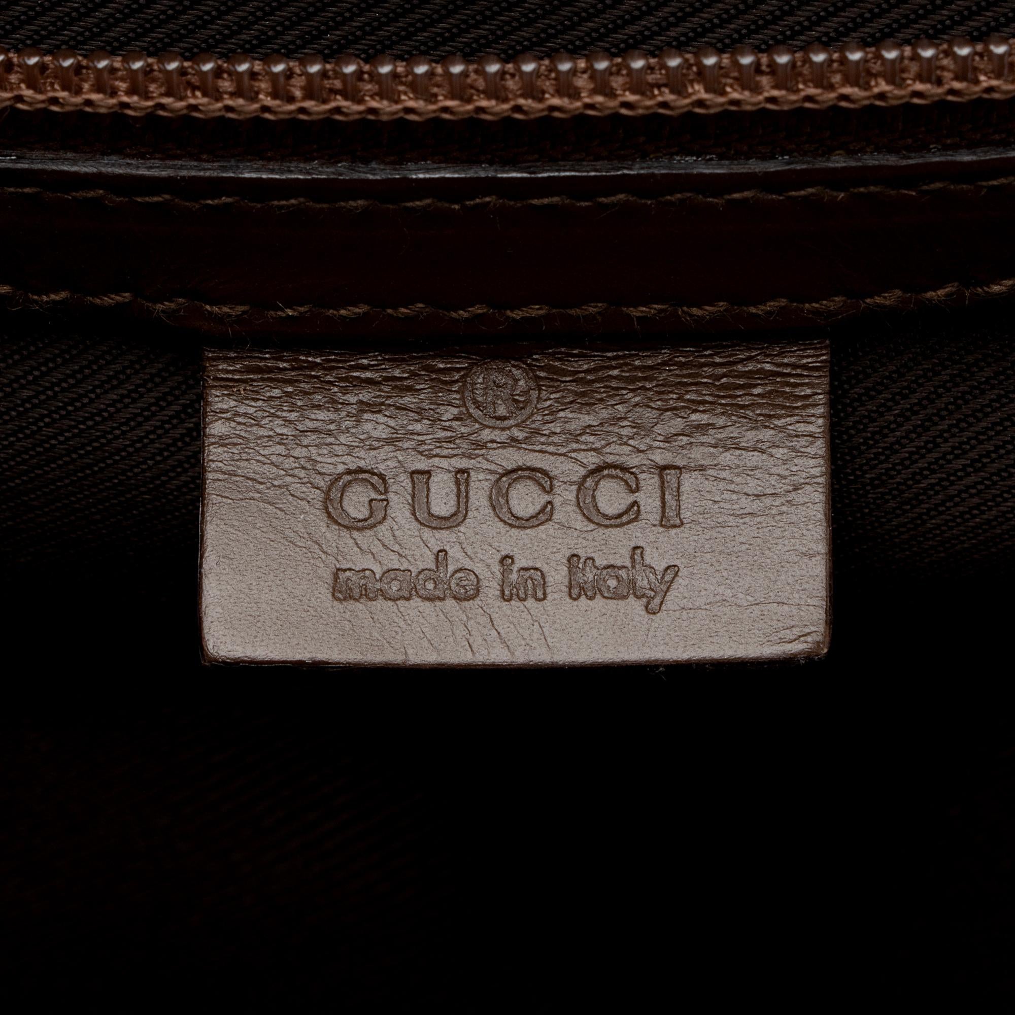 Gucci GG Canvas Padlock Top Handle Train Case (SHF-3uBuOE)