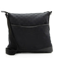 Gucci Gucci Canvas Perforated Leather Messenger Bag (SHF-20533)
