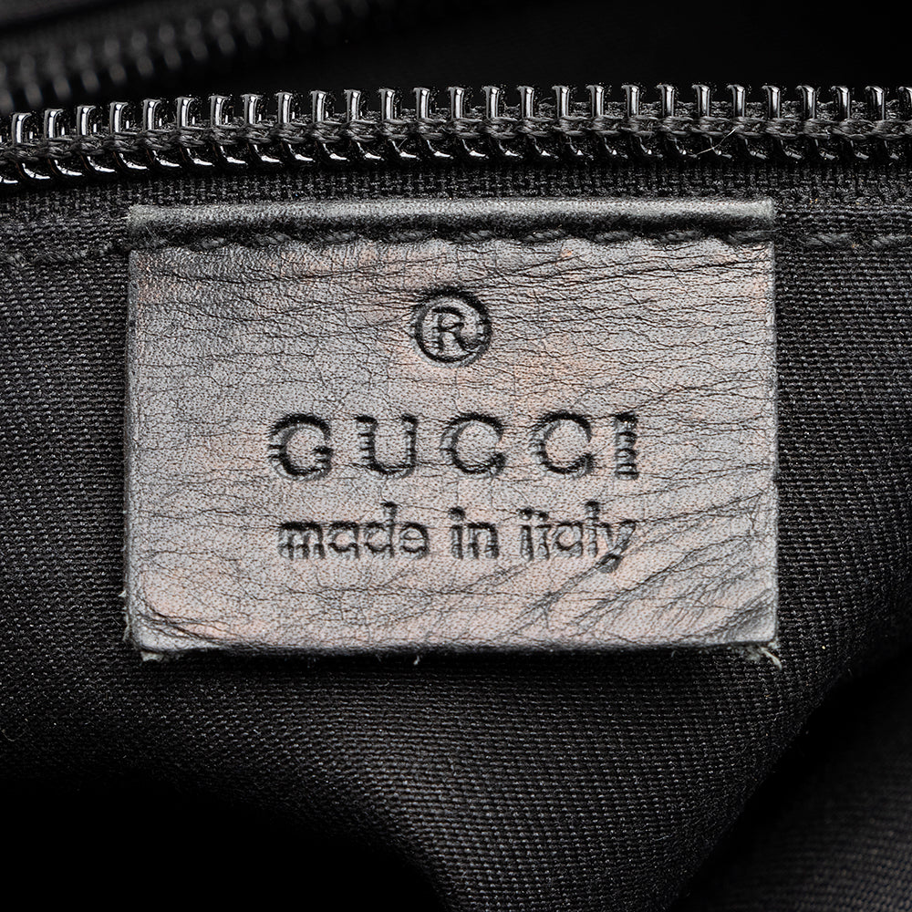 Gucci Gucci Canvas Perforated Leather Messenger Bag (SHF-20533)