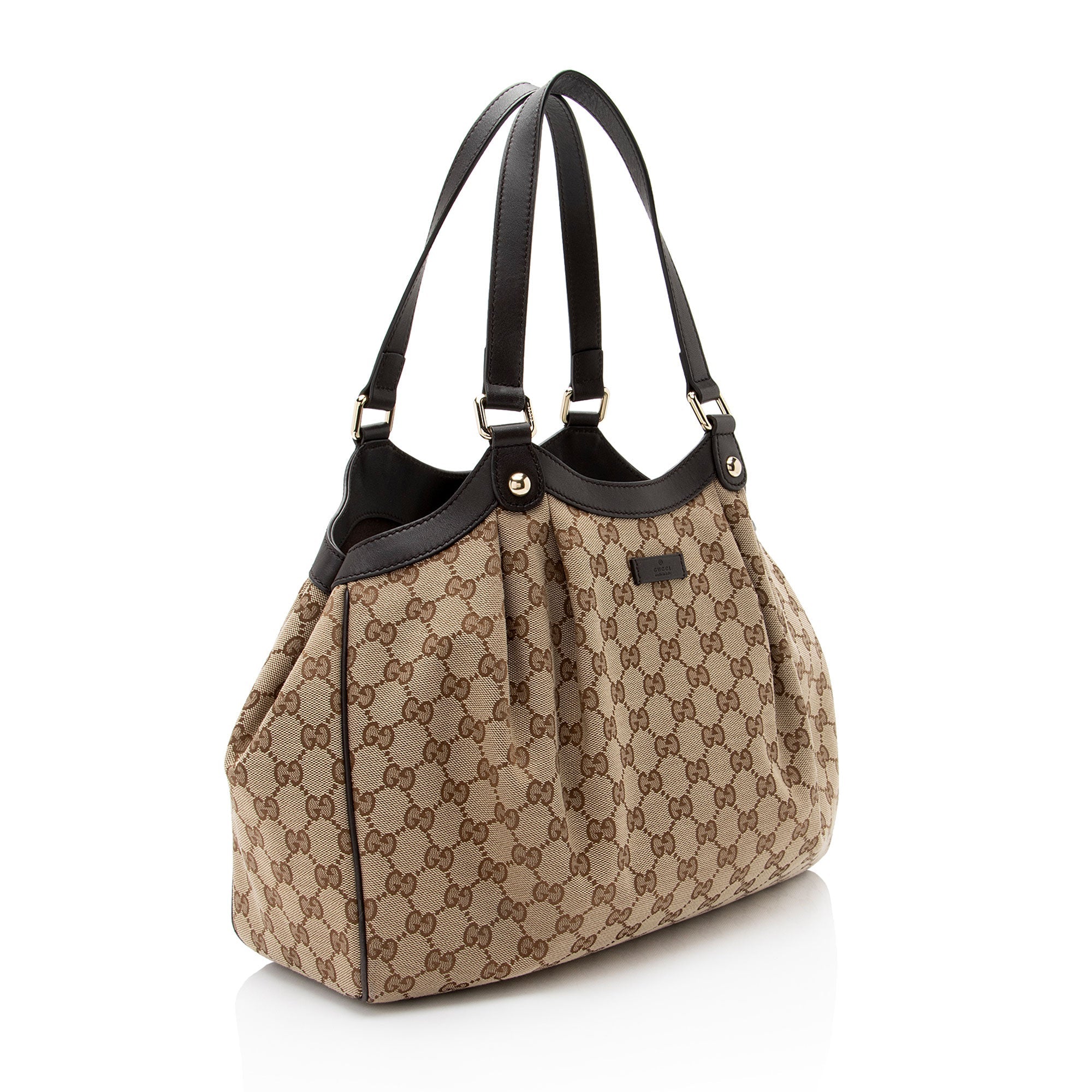 Gucci GG Canvas Pleated Medium Tote