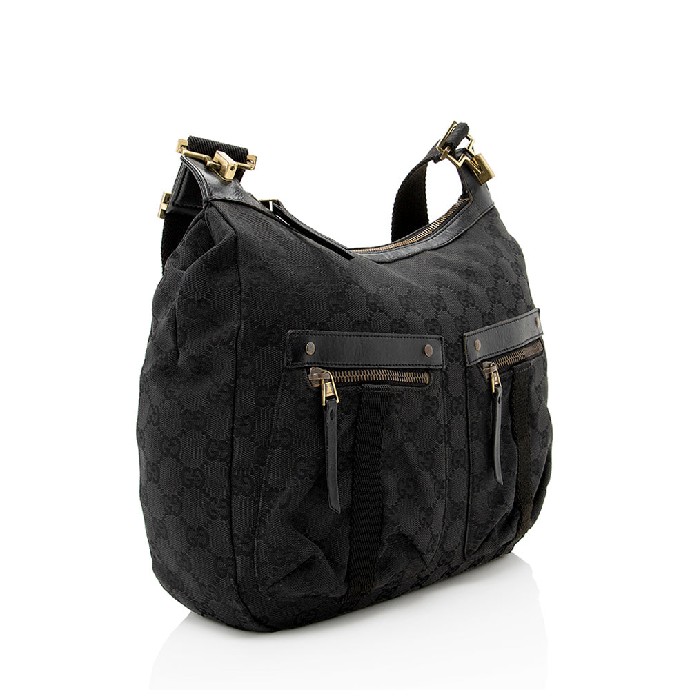 Gucci Gucci Canvas Pocket Shoulder Bag (SHF-19921)