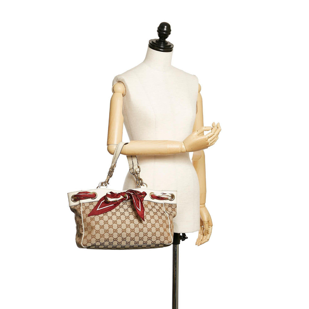 Gucci GG Canvas Positano Tote Bag (SHG-29859)