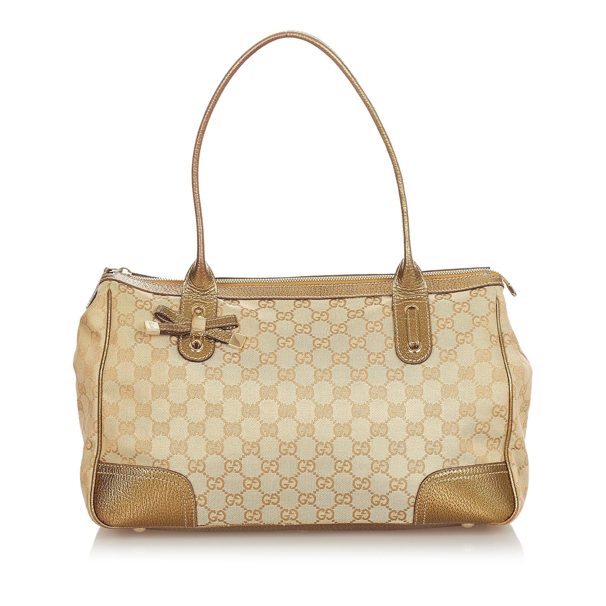 Gucci Gucci Canvas Princy Tote Bag (SHG-24567)
