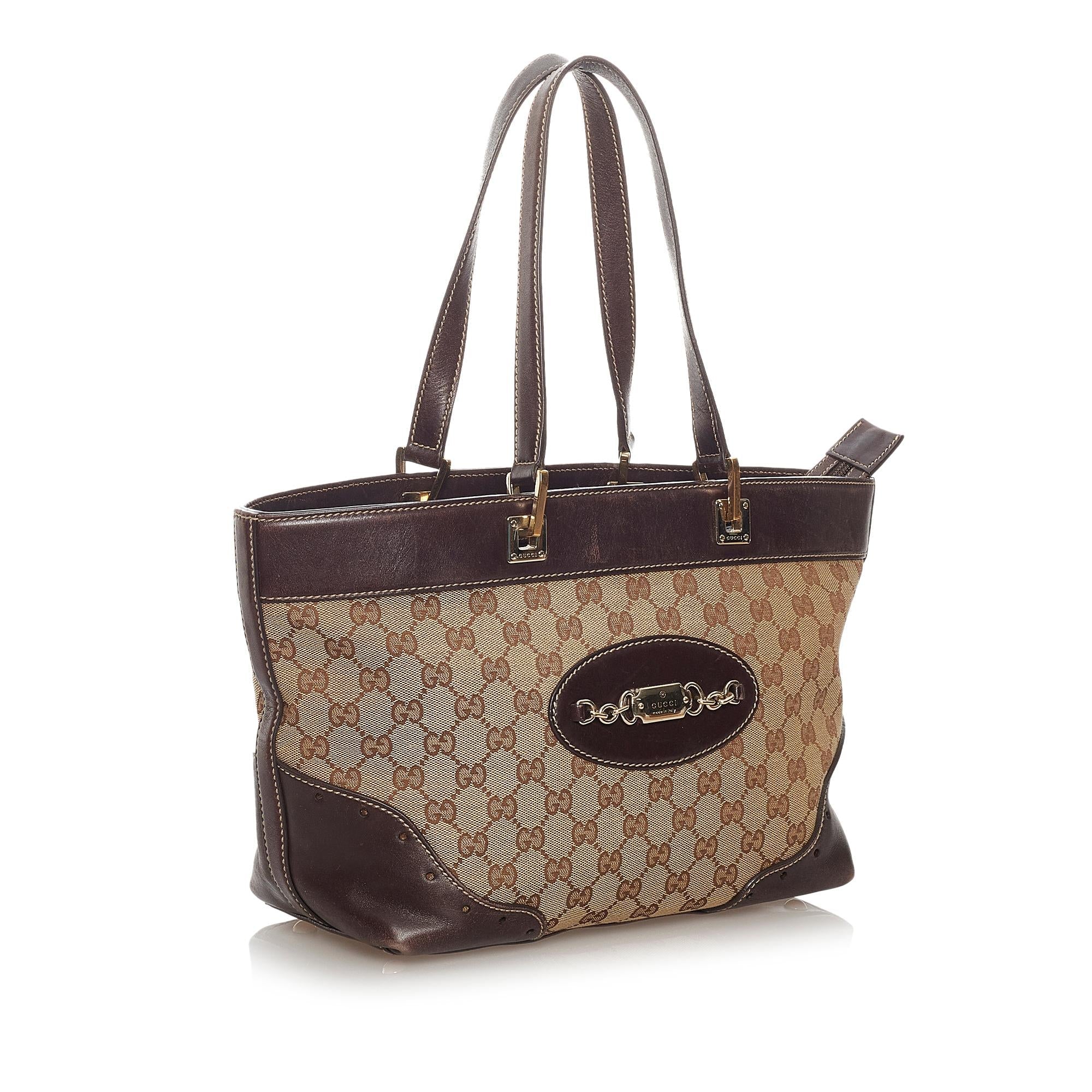 Gucci GG Canvas Punch Tote Bag (SHG-27409)