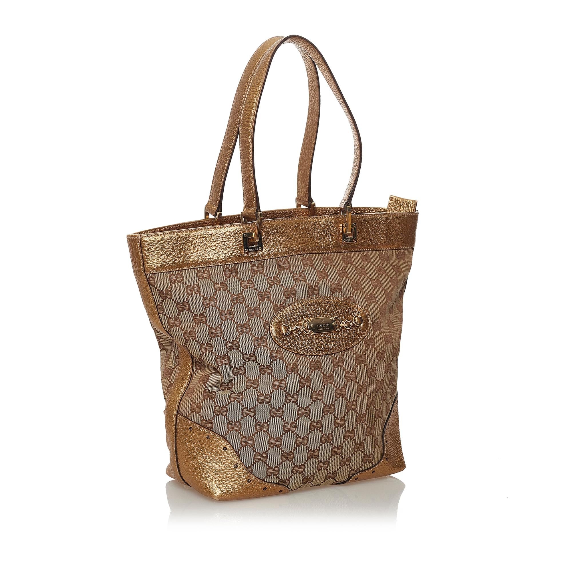 Gucci GG Canvas Punch Tote Bag (SHG-32485)