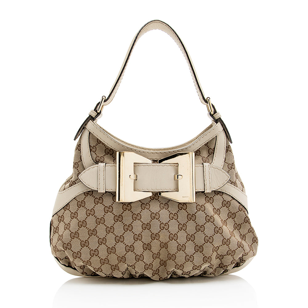 Gucci Gucci Canvas Queen Medium Hobo (SHF-18415)