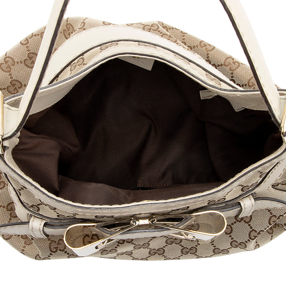 Gucci Gucci Canvas Queen Medium Hobo (SHF-18415)