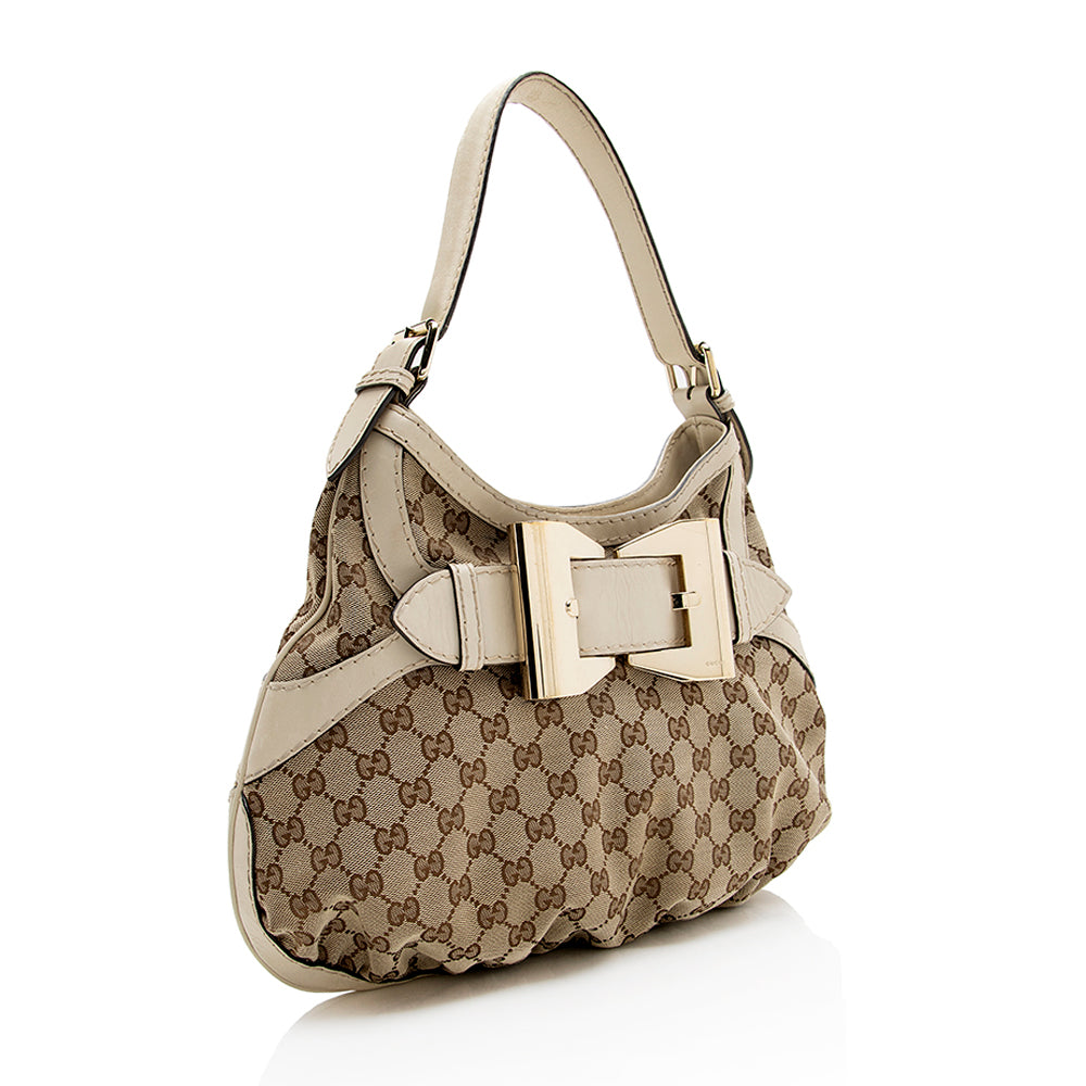 Gucci Gucci Canvas Queen Medium Hobo (SHF-18415)