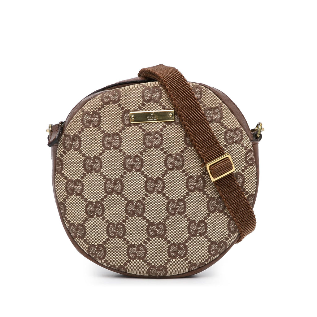 Gucci GG Canvas Round Crossbody (SHG-vcB2C2)