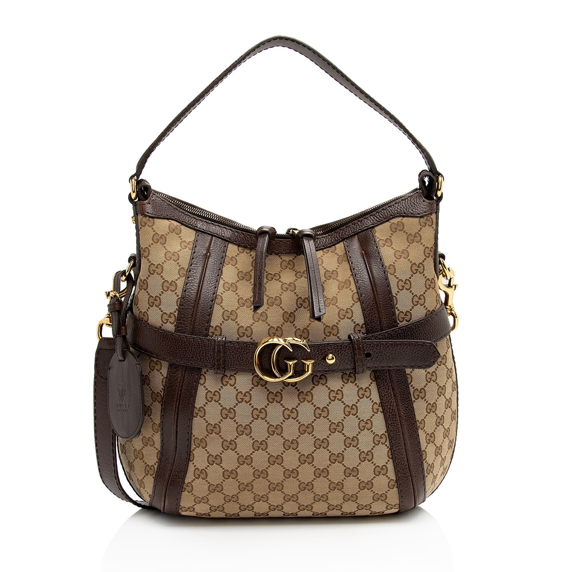 Gucci GG Canvas Running Medium Hobo (SHF-kbbOCL)