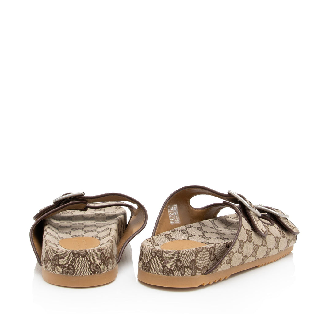 Gucci GG Canvas Slide Sandals - Men's Size 9 / 39 (SHF-RQ6FFI)