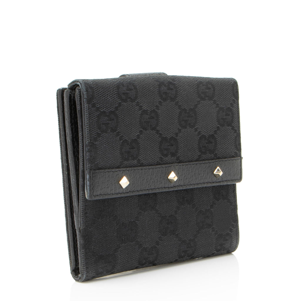 Gucci GG Canvas Studded FrLBch Wallet