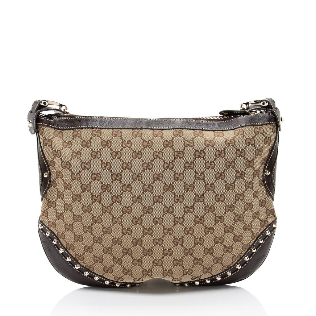 Gucci GG Canvas Studded Pelham Medium MessLBger