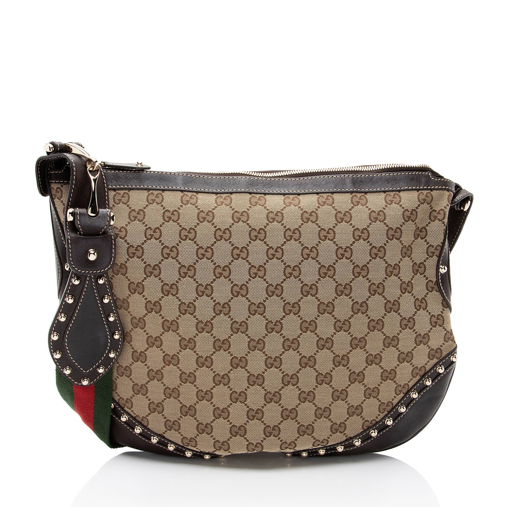 Gucci GG Canvas Studded Pelham Medium MessLBger
