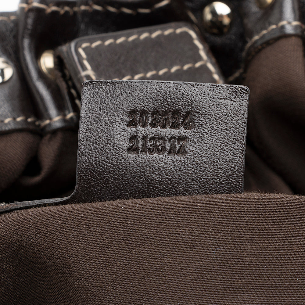 Gucci Gucci Canvas Studded Pelham Small Shoulder Bag (SHF-19024)