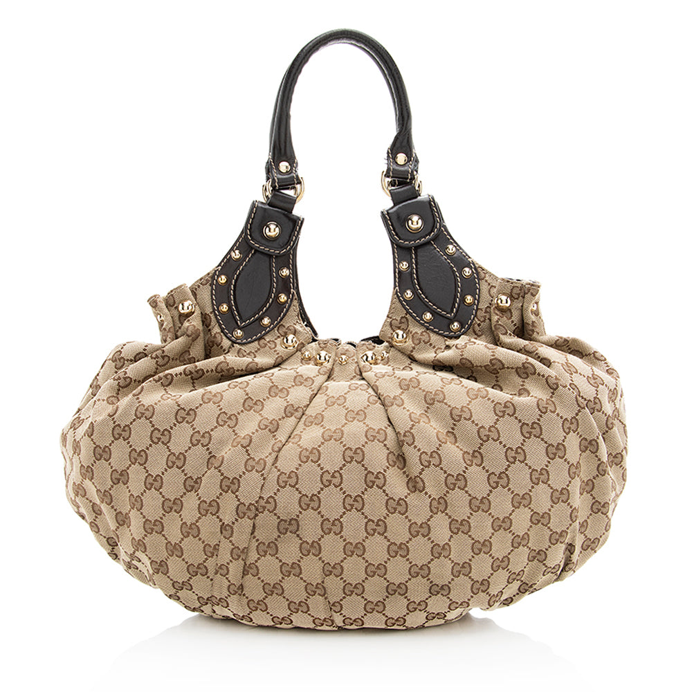 Gucci Gucci Canvas Studded Pelham Small Shoulder Bag (SHF-19024)
