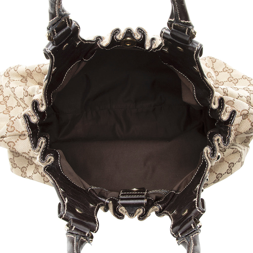 Gucci Gucci Canvas Studded Pelham Small Shoulder Bag (SHF-19024)