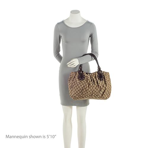 Gucci GG Canvas Studded Pelham Small Tote