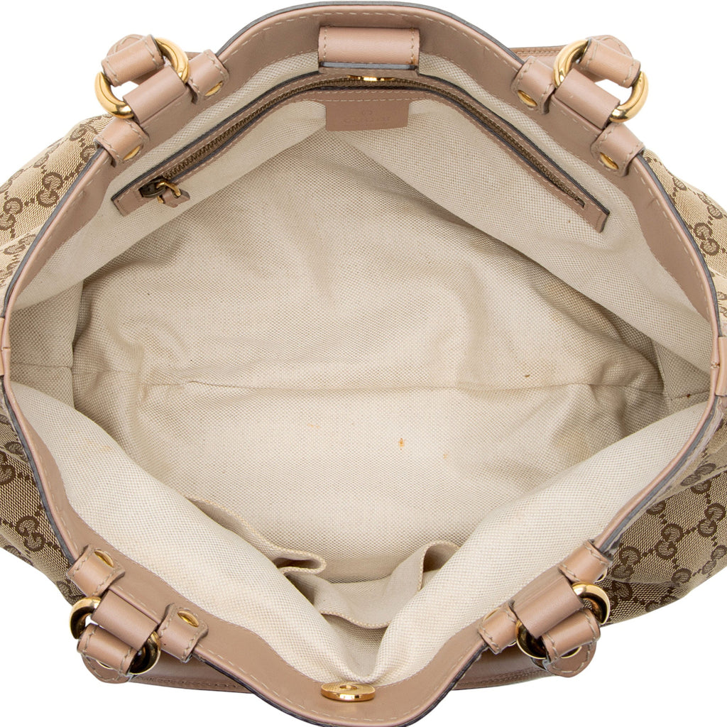 Gucci GG Canvas Studded Scarlett Medium Tote