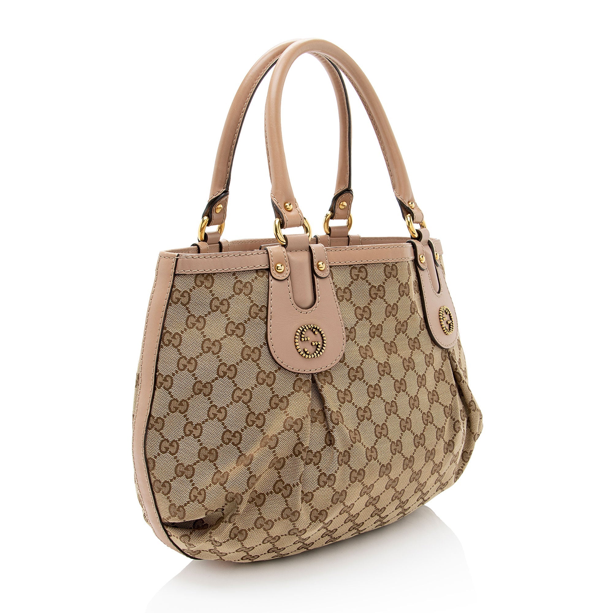 Gucci GG Canvas Studded Scarlett Medium Tote