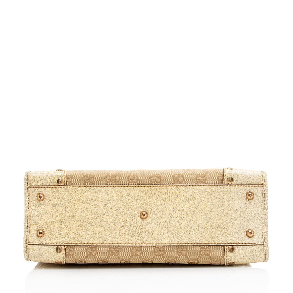 Gucci GG Canvas Studded Tote (SHF-22871)