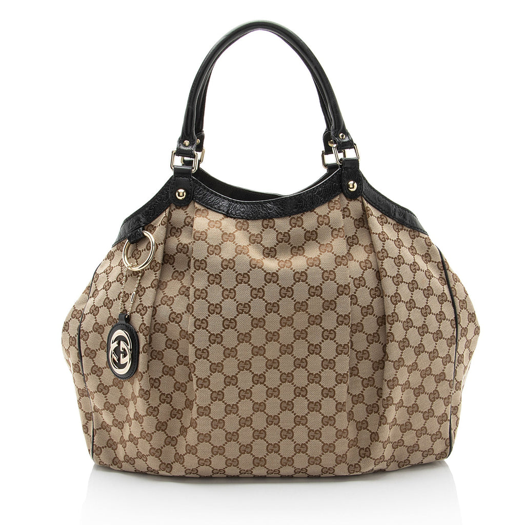 Gucci GG Canvas Sukey Large Tote (SHF-hI324Z)