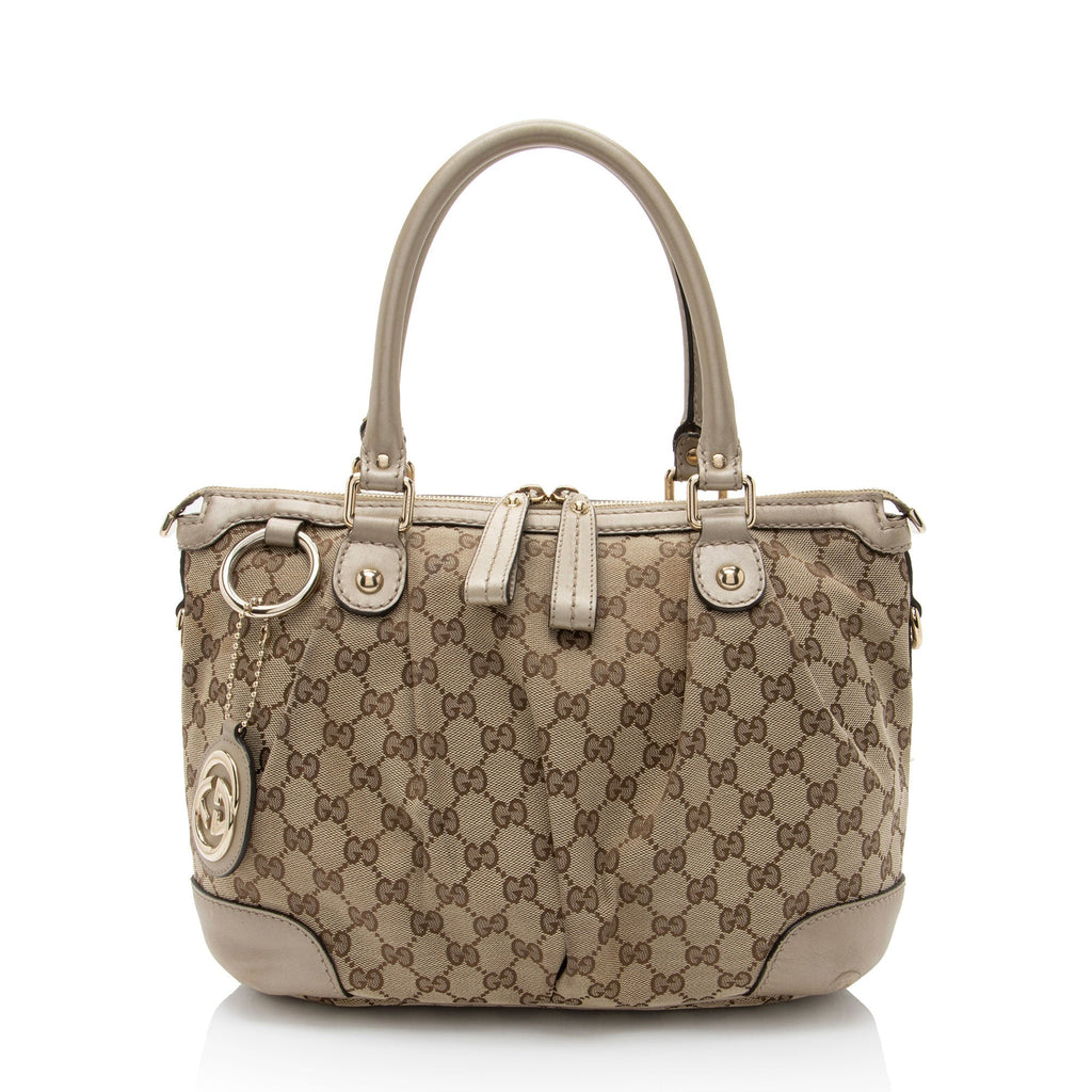 Gucci GG Canvas Sukey Medium Satchel