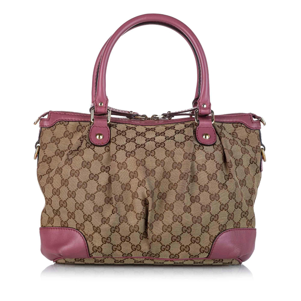 Gucci Gucci Canvas Sukey Satchel (SHG-21085)