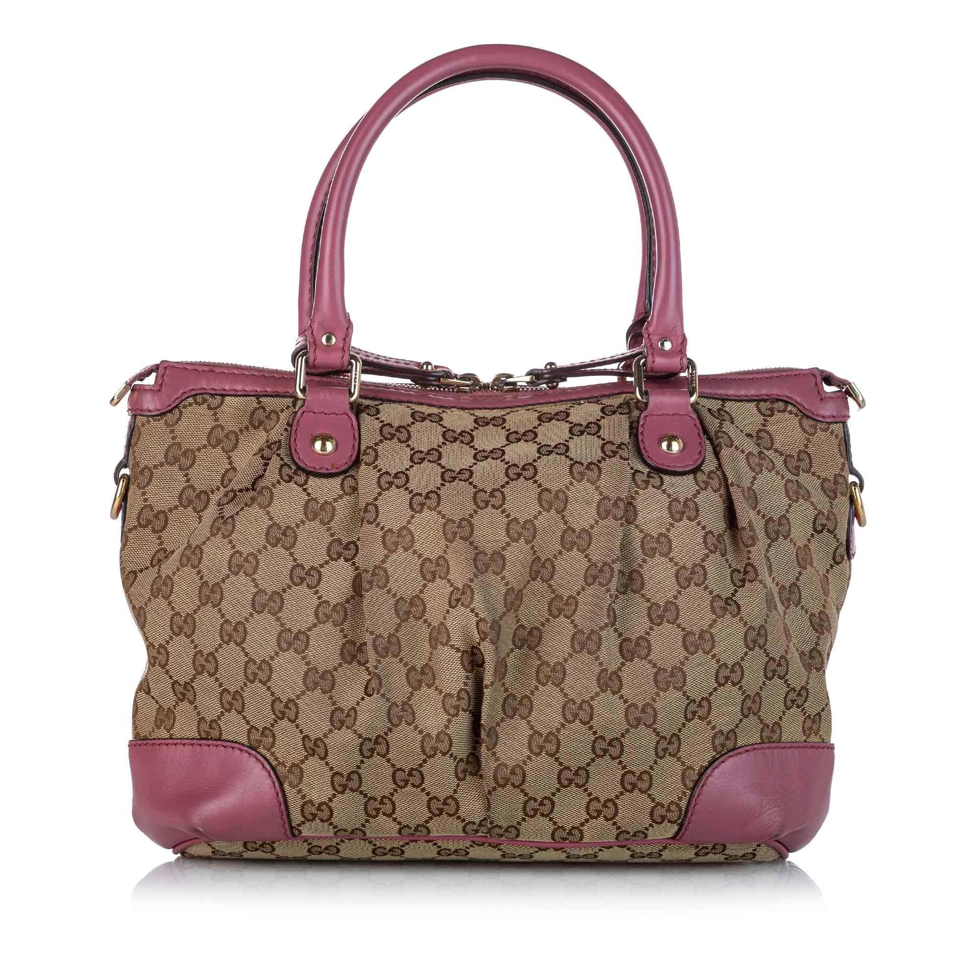 Gucci Gucci Canvas Sukey Satchel (SHG-21085)